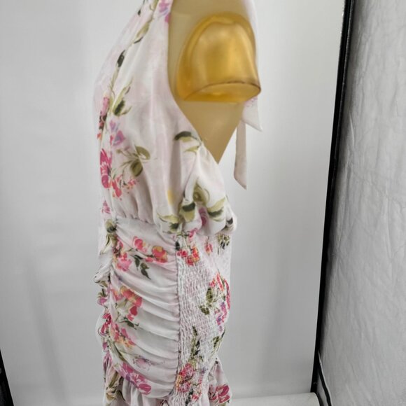Guess Womens Floral Print Halter Dress size XL White & Pink - Picture 13 of 15